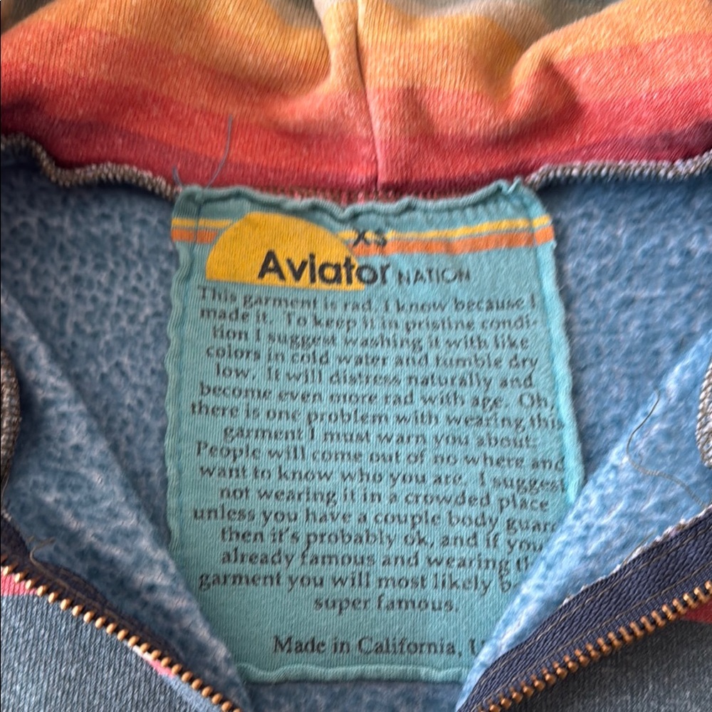 Aviator Nation Serape Bolt Stitch Hoodie - Picture 2 of 5
